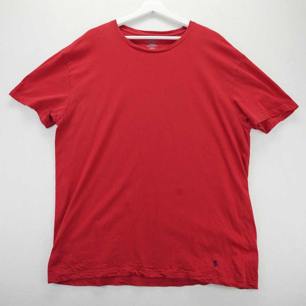 Polo Ralph Lauren Mens XL‎ Red Classic Fit Short Sleeve Cotton T-Shirt Pony Logo